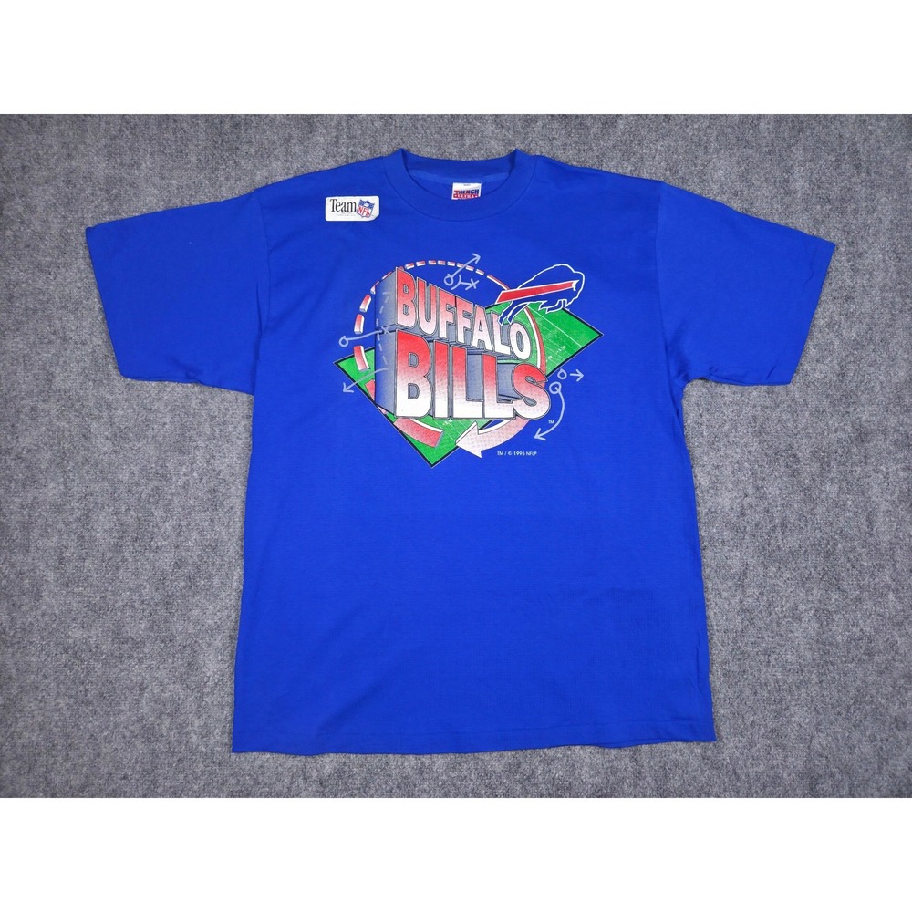 Vintage 1995 Buffalo Bills Trench Shirt XXL Deadstock NWT Single Stitch NFL USA